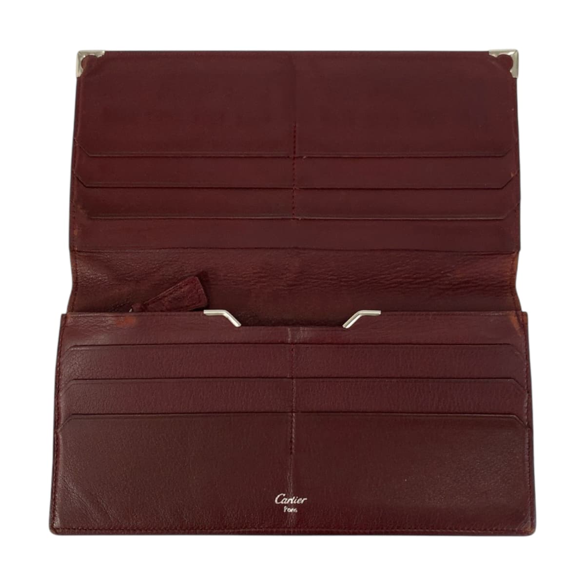 22126
CARTIER カルティエ マストライン ブラック 黒 ボールド シルバー金具 レザー 長財布 ロングウォレット メンズ AB16