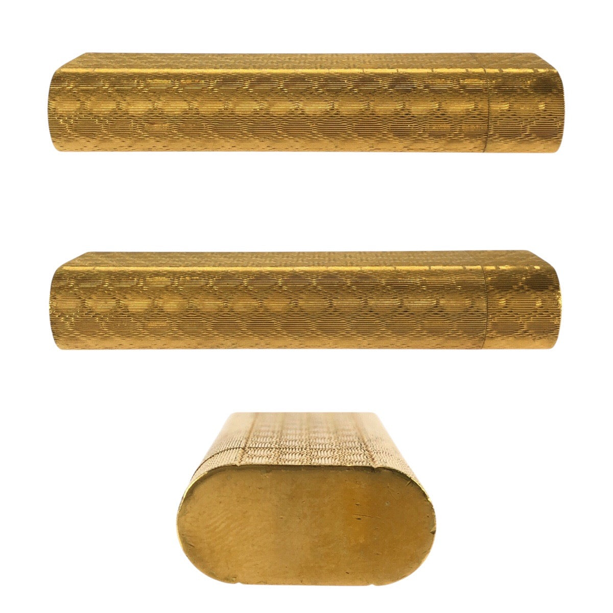 22128
CARTIER Cartier Oval Diamond Gold Plated Lighter Men's AB21