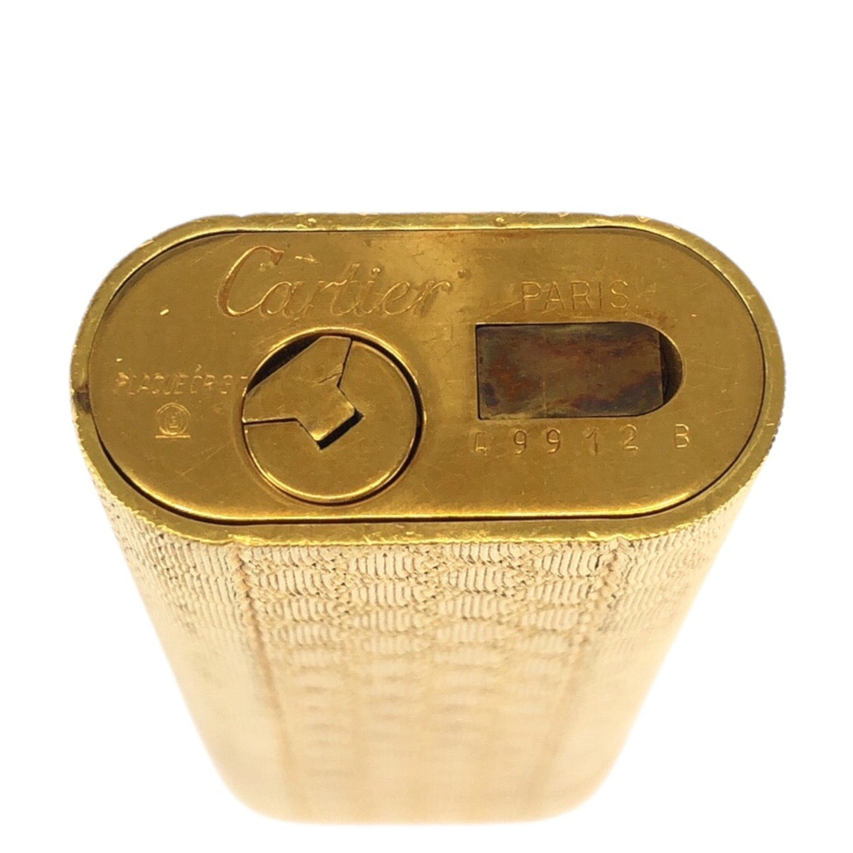 22128
CARTIER Cartier Oval Diamond Gold Plated Lighter Men's AB21