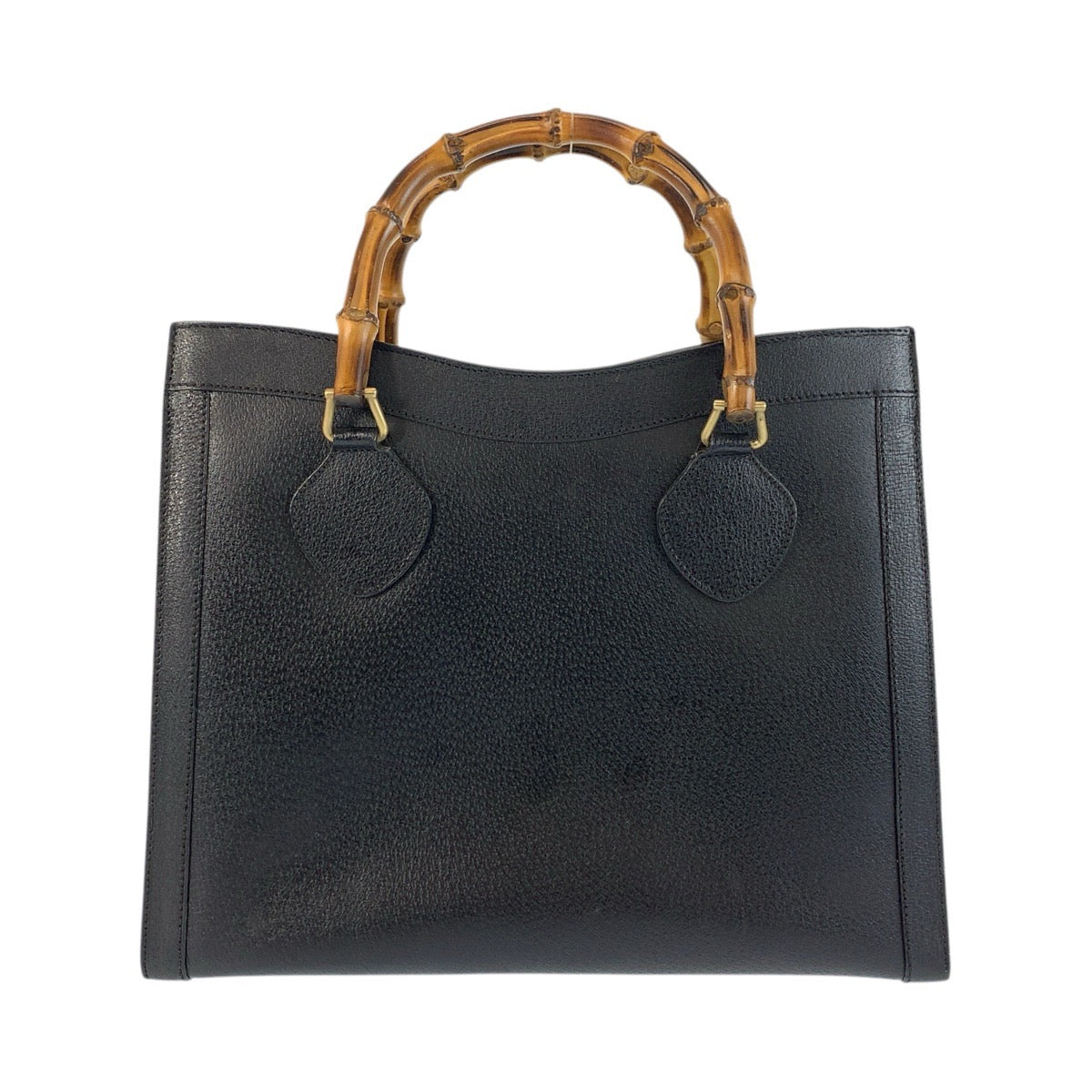 22131
GUCCI グッチ バンブー ブラック 黒 ゴールド金具 レザー 002 1095 ハンドバッグ トートバッグ レディース AB36