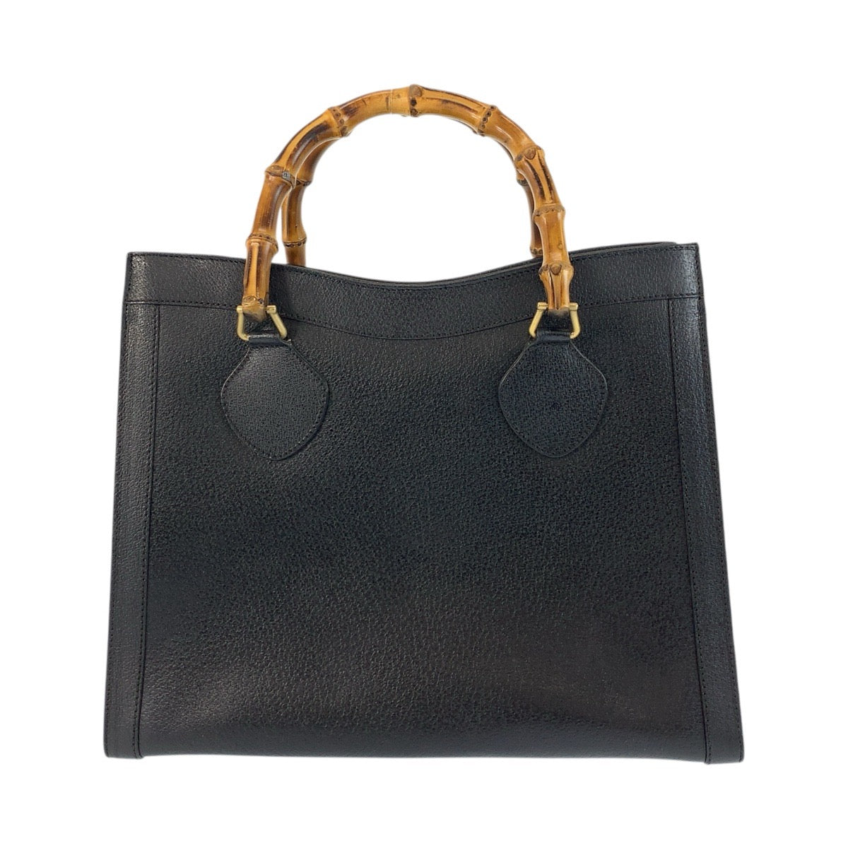 22131
GUCCI グッチ バンブー ブラック 黒 ゴールド金具 レザー 002 1095 ハンドバッグ トートバッグ レディース AB36