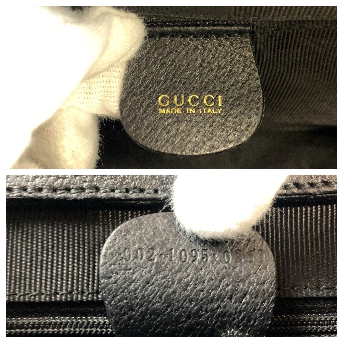 22131
GUCCI グッチ バンブー ブラック 黒 ゴールド金具 レザー 002 1095 ハンドバッグ トートバッグ レディース AB36