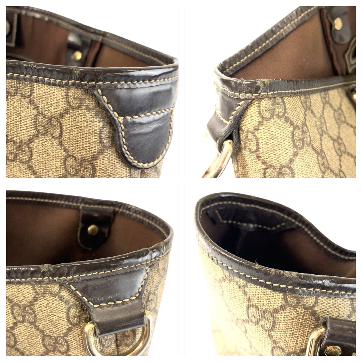 22134
GUCCI グッチ ベージュ ブラウン ゴールド金具 GGスプリームキャンバス 197953 トートバッグ ショルダーバッグ レディース AB24