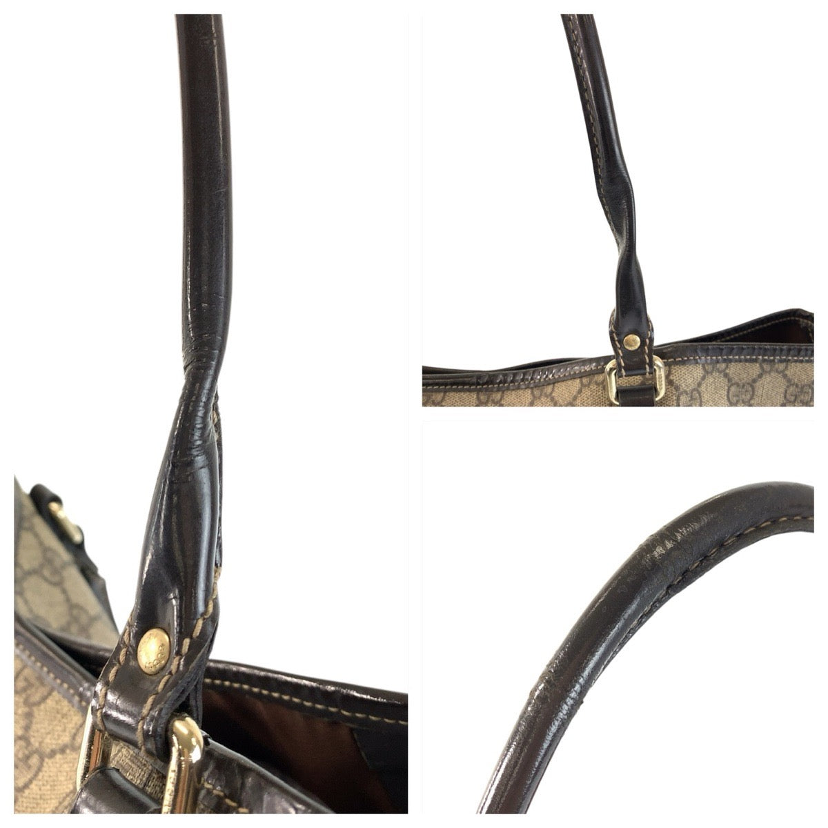 22134
GUCCI グッチ ベージュ ブラウン ゴールド金具 GGスプリームキャンバス 197953 トートバッグ ショルダーバッグ レディース AB24