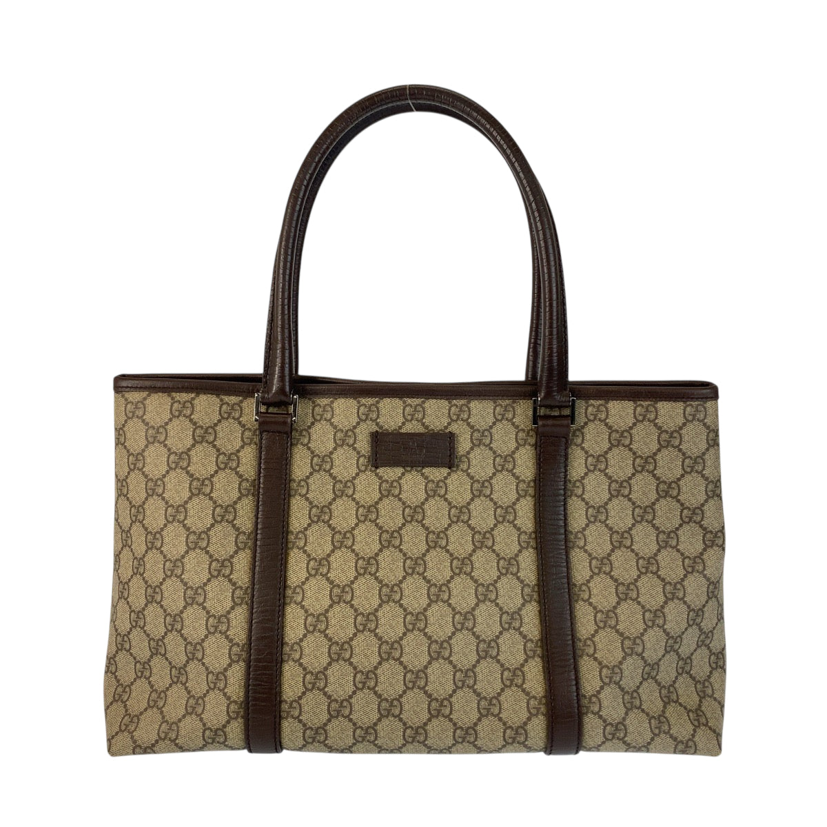 22135
GUCCI グッチ ベージュ ブラウン シルバー金具 GGスプリームキャンバス / レザー 114595 トートバッグ ショルダーバッグ レディース ABP35