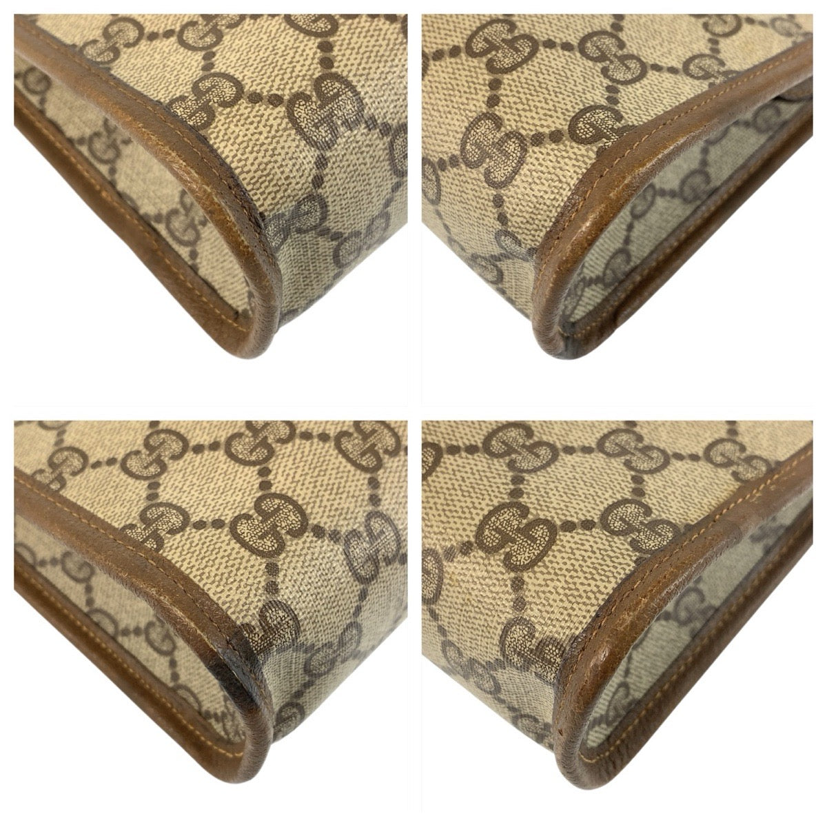 22136
GUCCI グッチ ヴィンテージ ブラウン ベージュ GGスプリームキャンバス / レザー 111 01 037 クラッチバッグ セカンドバッグ メンズ ABP21
