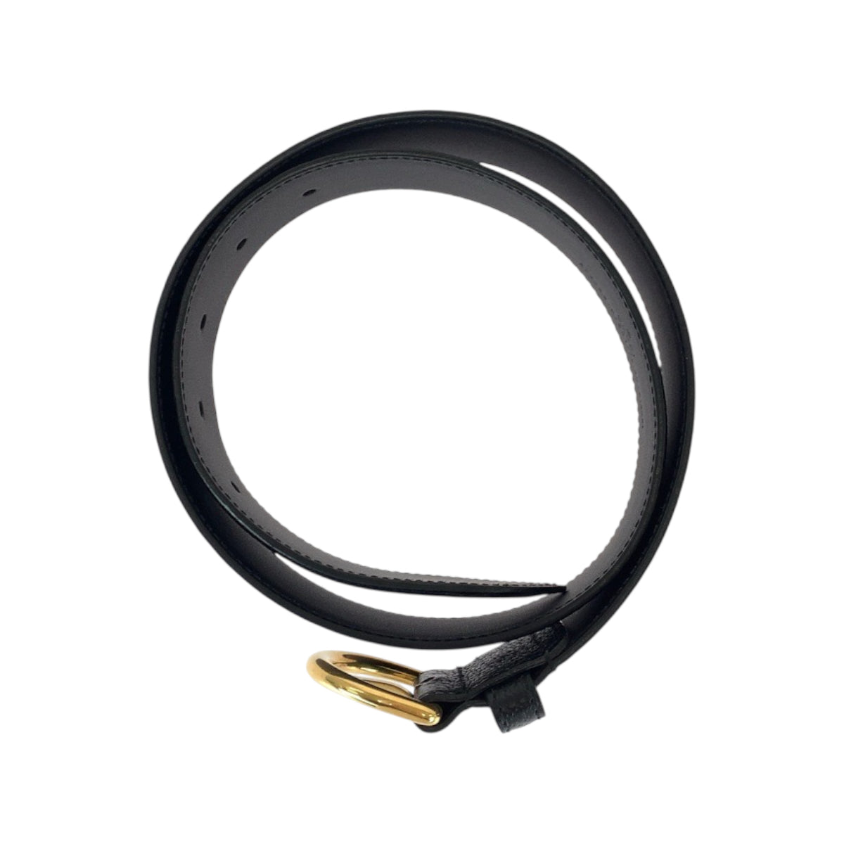 22140
GUCCI グッチ 75cm/30インチ ブラック 黒 ゴールド金具 レザー 573325 ベルト 男女兼用 レディース A15