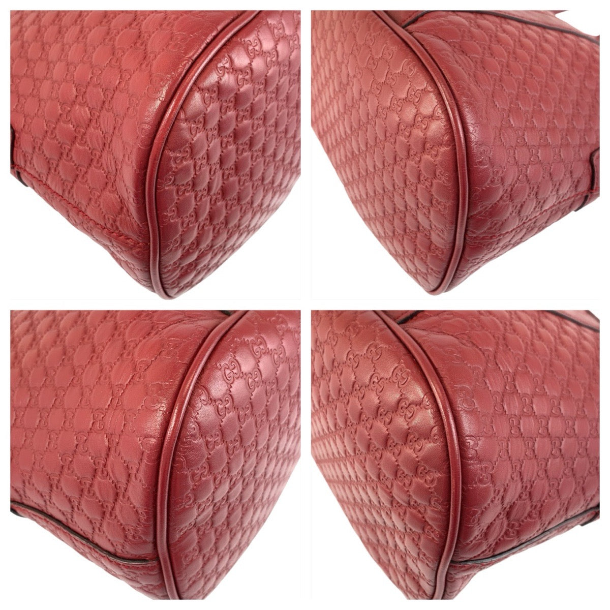 22141
GUCCI グッチ マイクログッチシマ レッド ゴールド金具 レザー 449663 ハンドバッグ ショルダーバッグ 2way レディース ABP56