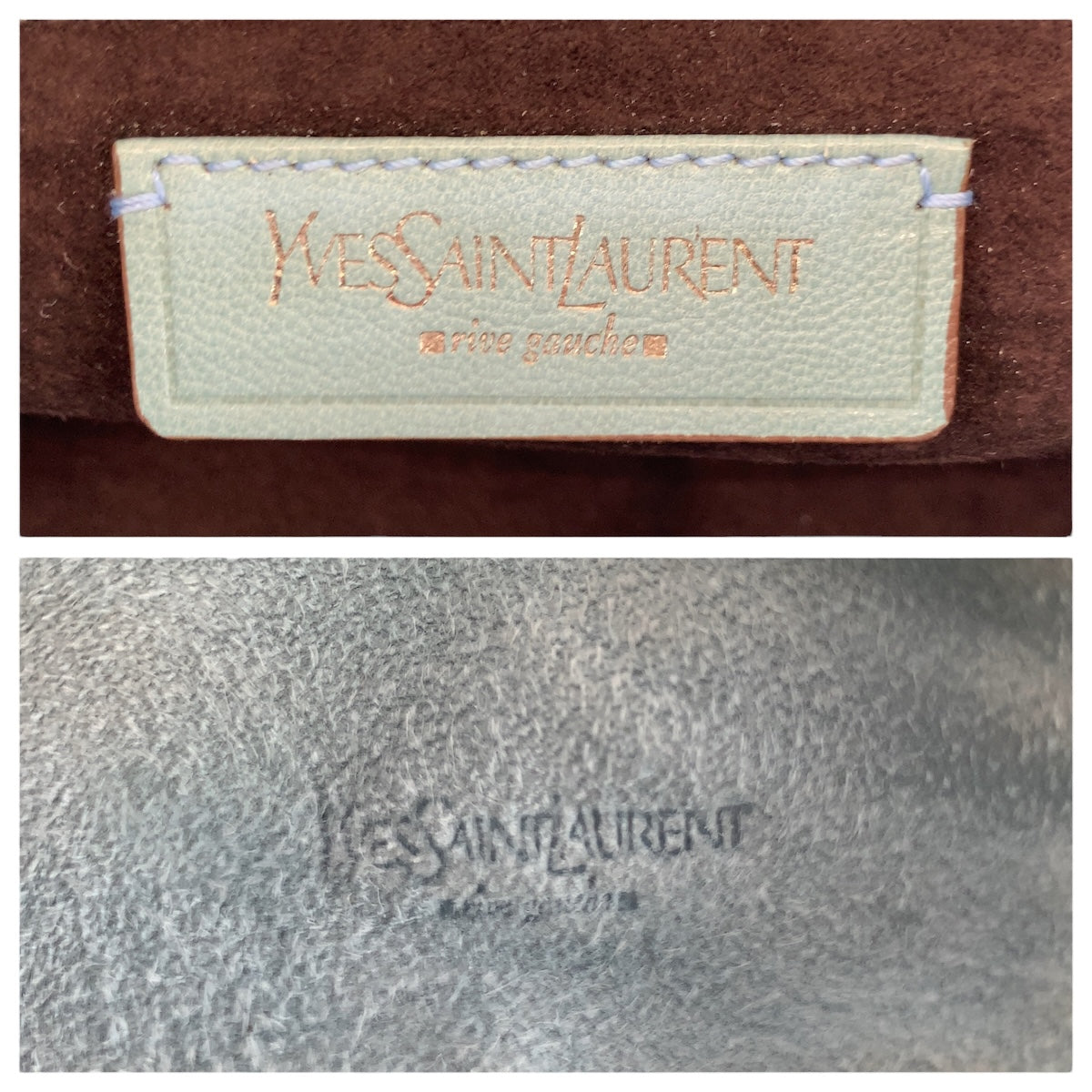 22143
YVES SAINT LAURENT イヴ サンローラン ヴィンテージ ナジャ ライトブルー シルバー金具 / スエード ショルダーバッグ レディース B4