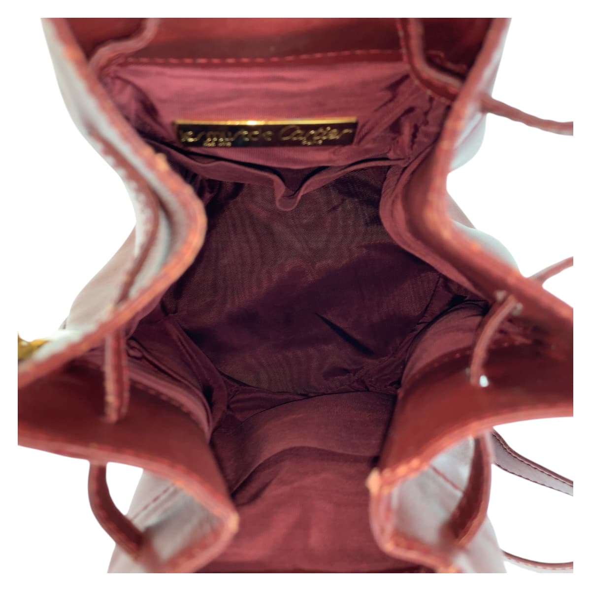 22144
CARTIER カルティエ マストライン ボルドー ゴールド金具 レザー ショルダーバッグ レディース B5