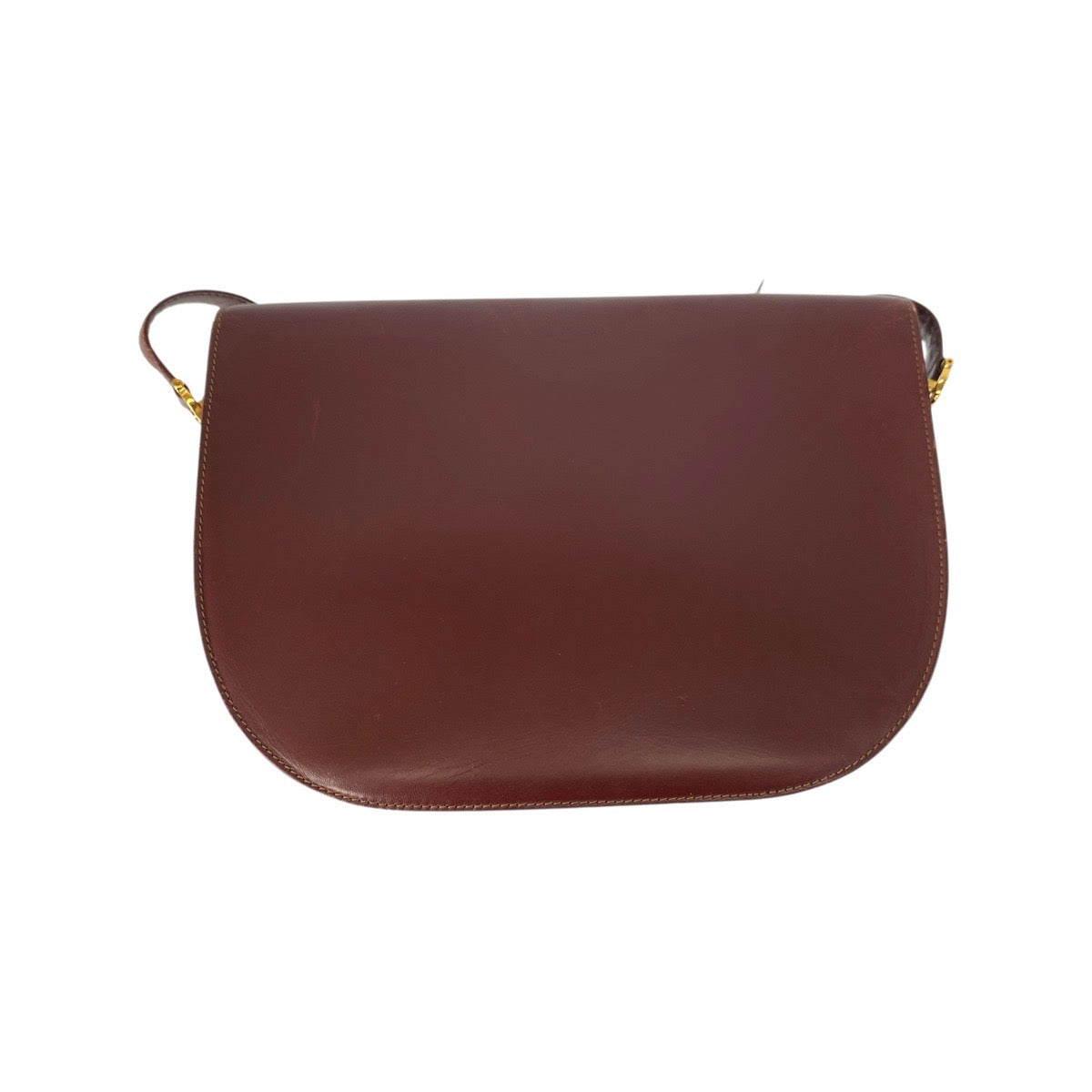 22145
CARTIER カルティエ マストライン ボルドー ゴールド金具 レザー ショルダーバッグ ポシェット AB7