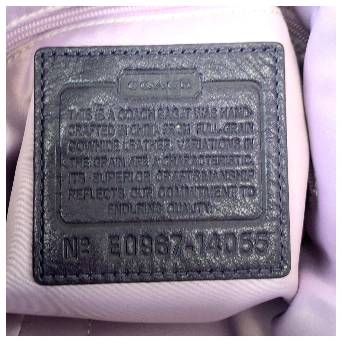 22148
COACH コーチ 2way パープル ゴールド金具 レザー E0967 ショルダーバッグ ハンドバッグ レディース ABP12