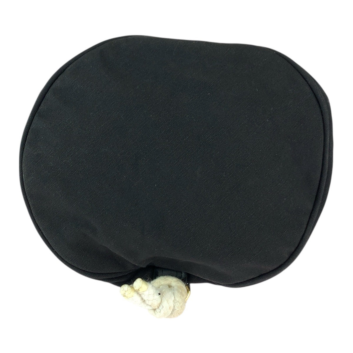 22149
CHANEL シャネル 巾着 ブラック ホワイト ゴールド金具 キャンバス ショルダーバッグ レディース AB7