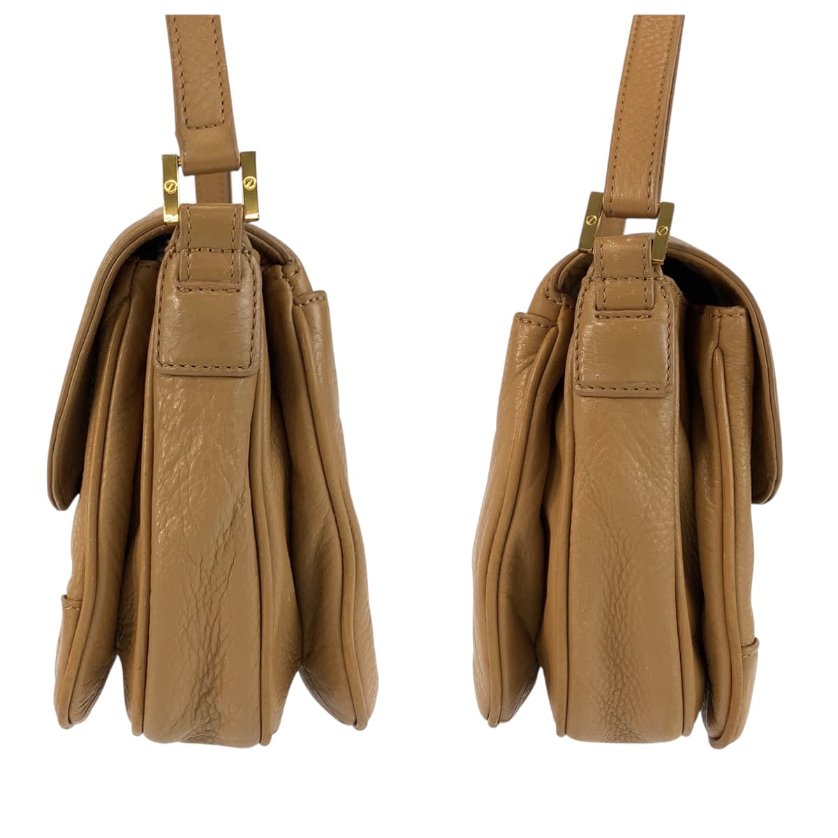 22153
Tory Burch トリーバーチ ベージュ キャメル ゴールド金具 レザー ショルダーバッグ ポシェット レディース AB7