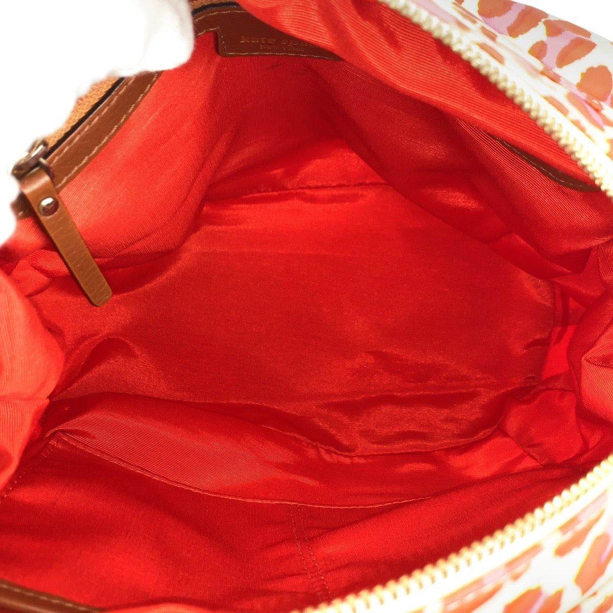 22154
Kate Spade ケイトスペード オレンジ ブラウン ゴールド金具 ナイロン / レザー PXRU1696 トートバッグ ショルダーバッグ レディース A8