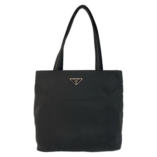 22164
PRADA プラダ テスート 三角ロゴプレート ブラック 黒 シルバー金具 ナイロン トートバッグ ショルダーバッグ レディース AB30