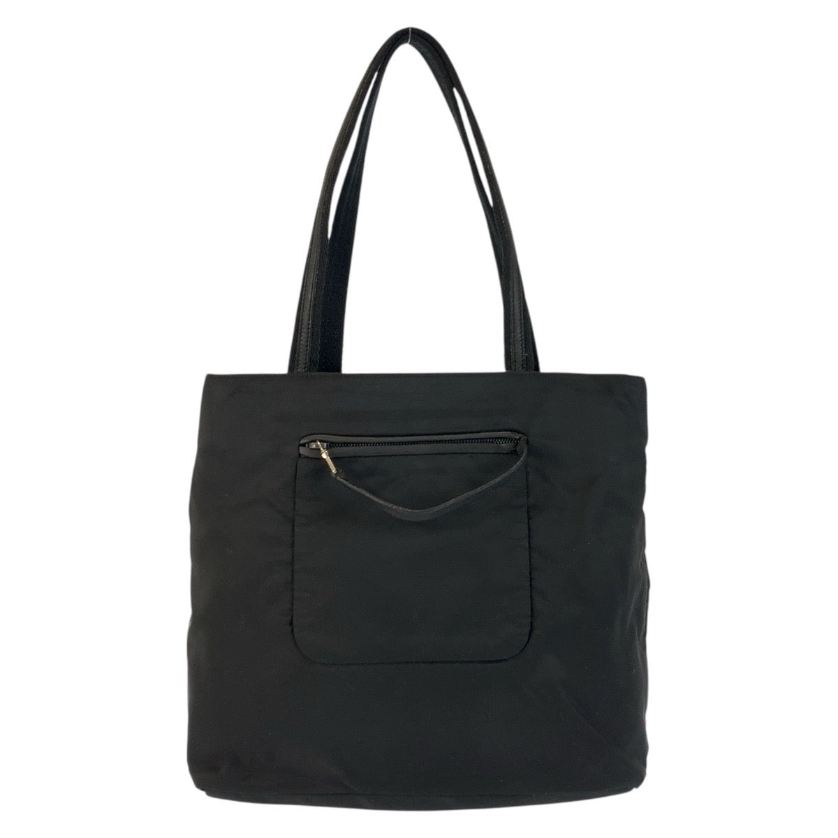 22164
PRADA Tessuto Triangle Logo Plate Black Silver Hardware Nylon Tote Bag Shoulder Bag Ladies AB30