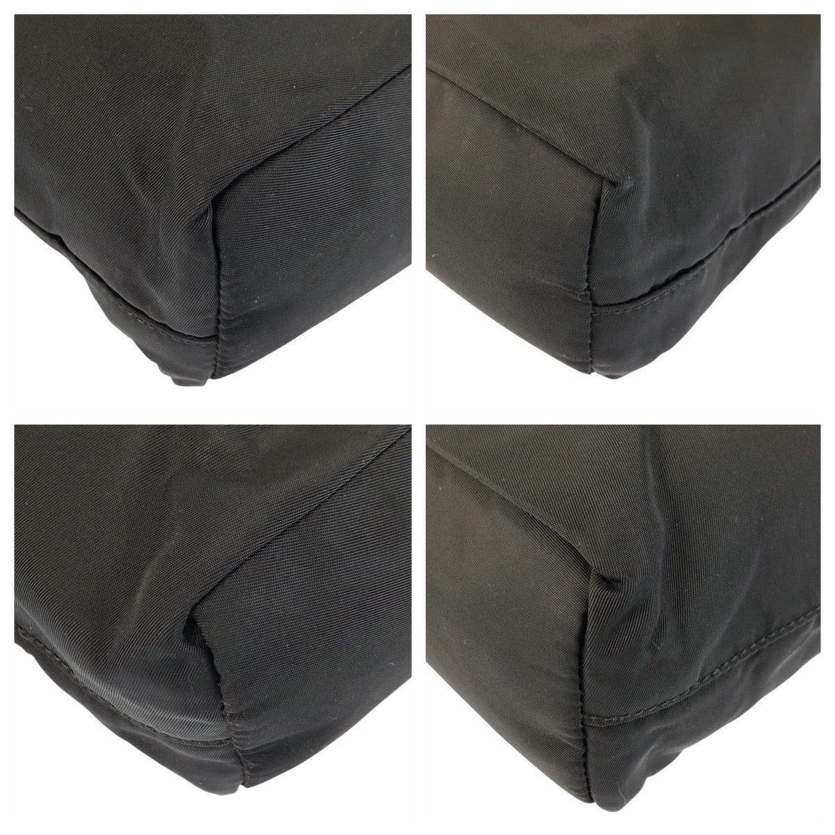 22164
PRADA Tessuto Triangle Logo Plate Black Silver Hardware Nylon Tote Bag Shoulder Bag Ladies AB30