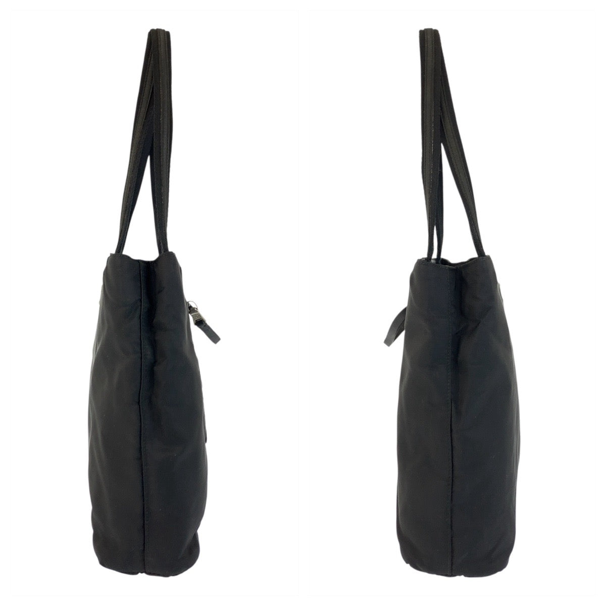 22164
PRADA Tessuto Triangle Logo Plate Black Silver Hardware Nylon Tote Bag Shoulder Bag Ladies AB30