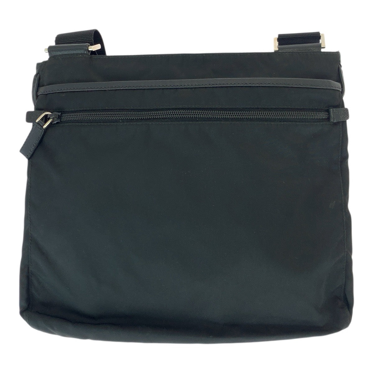 22165
PRADA プラダ テスート 三角ロゴプレート ブラック 黒 シルバー金具 ナイロン ショルダーバッグ メッセンジャーバッグ レディース ABP40