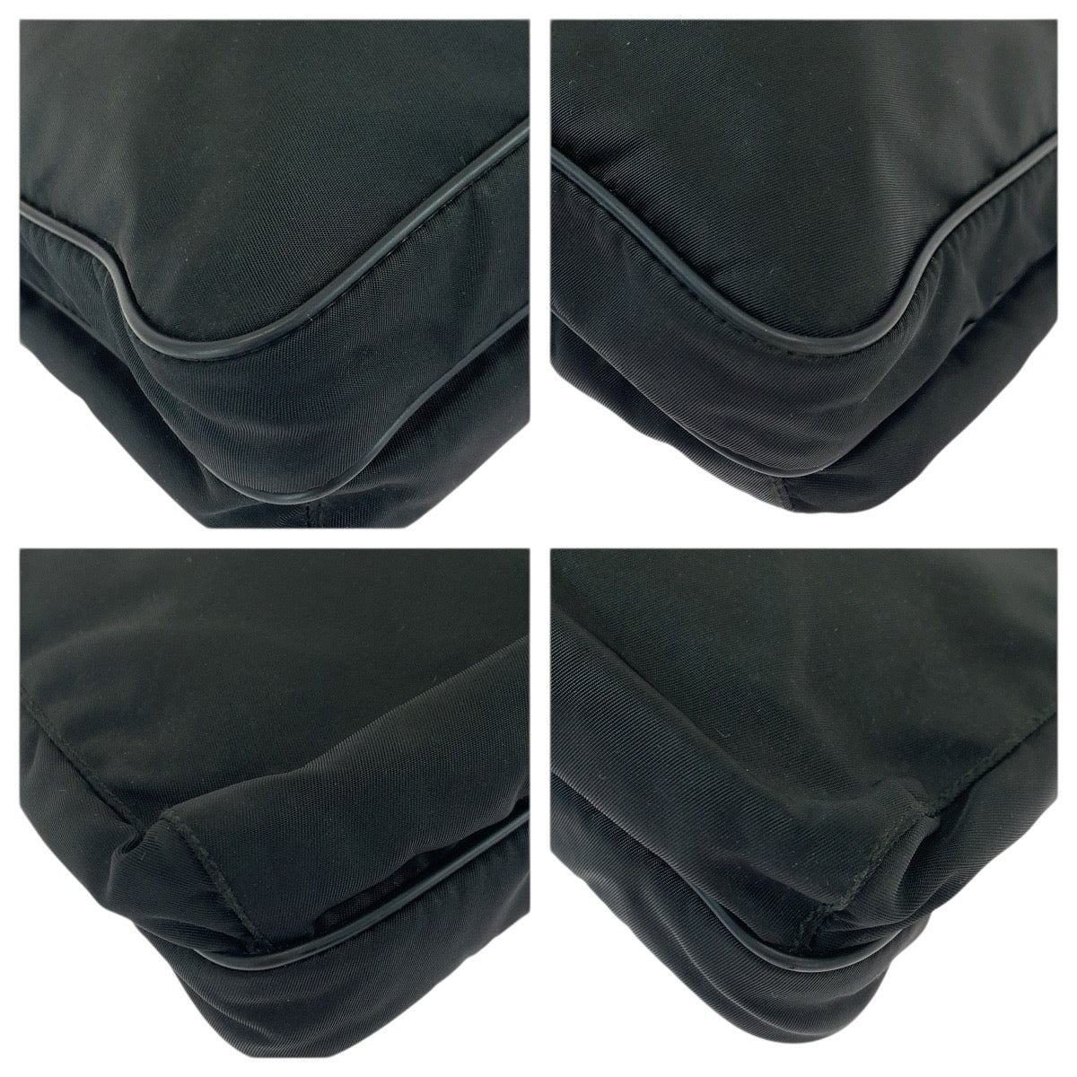 22165
PRADA プラダ テスート 三角ロゴプレート ブラック 黒 シルバー金具 ナイロン ショルダーバッグ メッセンジャーバッグ レディース ABP40