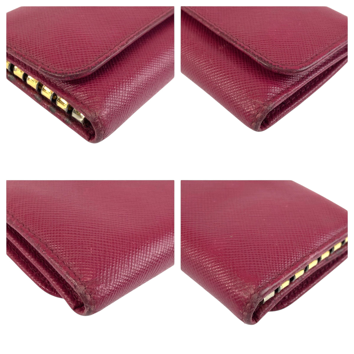 22166
PRADA プラダ サフィアーノ ロゴ ピンク ゴールド金具 レザー 197A キーケース 6連 レディース B3