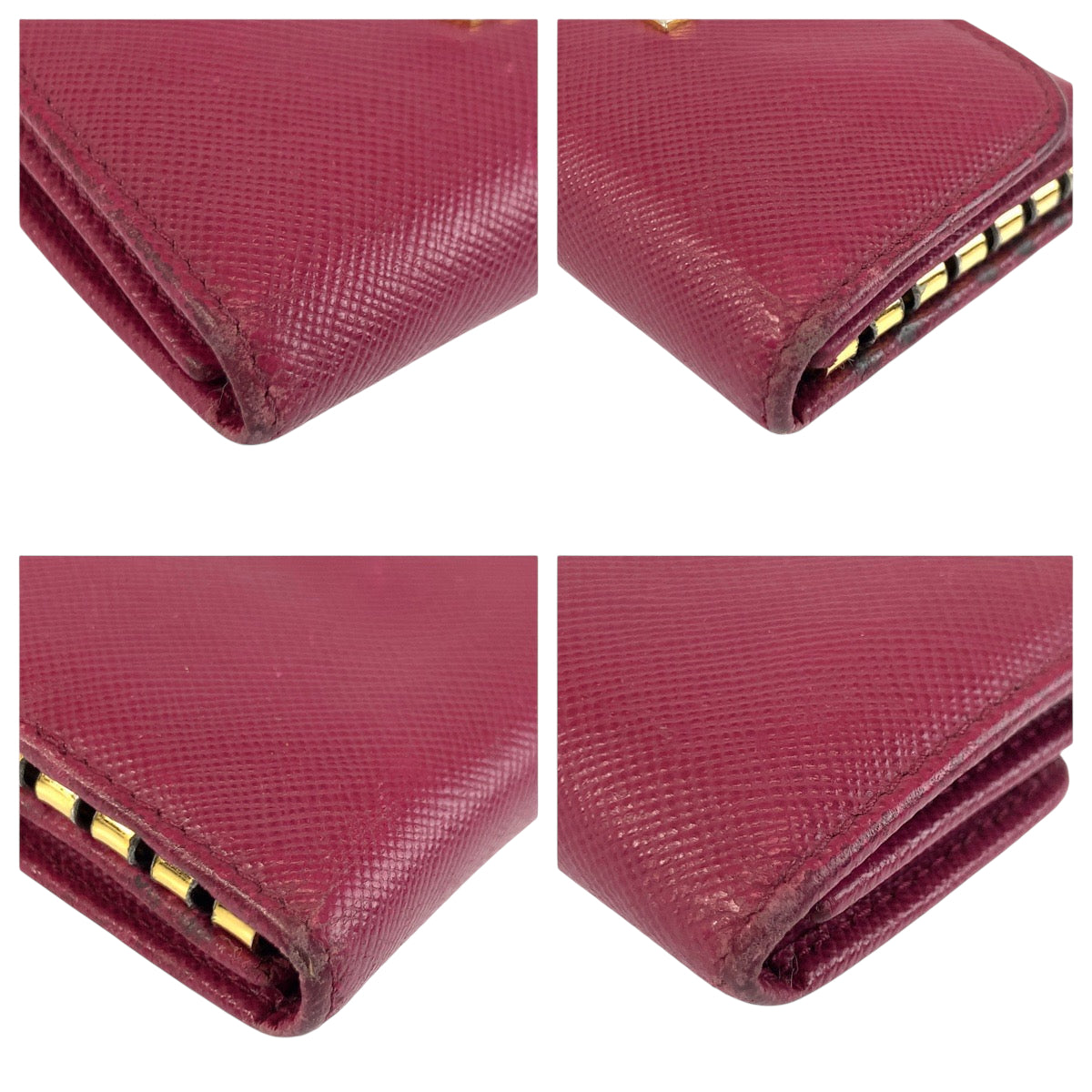 22166
PRADA プラダ サフィアーノ ロゴ ピンク ゴールド金具 レザー 197A キーケース 6連 レディース B3