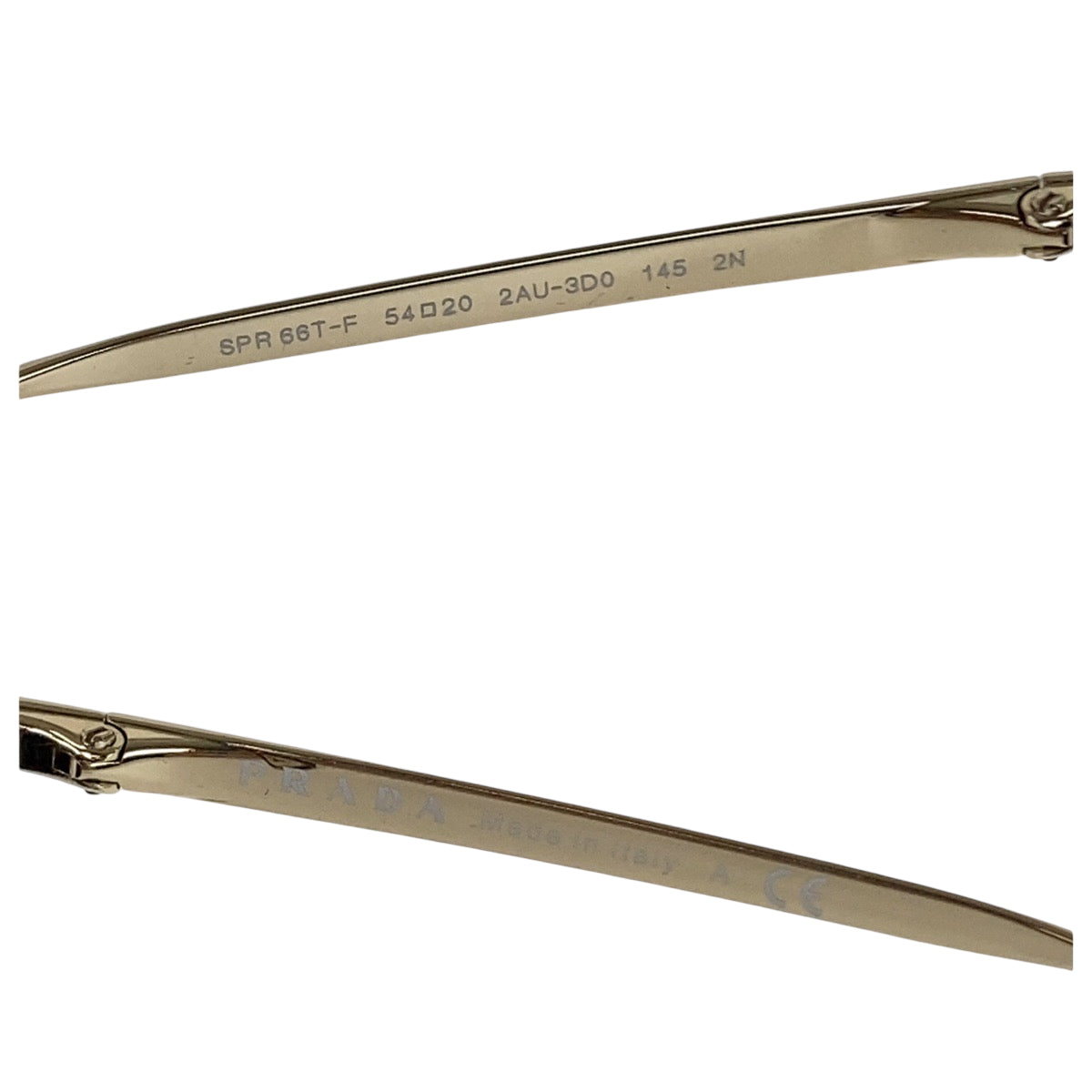 22169
PRADA プラダ マーブル ブラウン ゴールド金具 メタル / プラスチック SPR 66T F 54 20 2AU 3D0 145 2N サングラス メガネ フォックス レディース A20