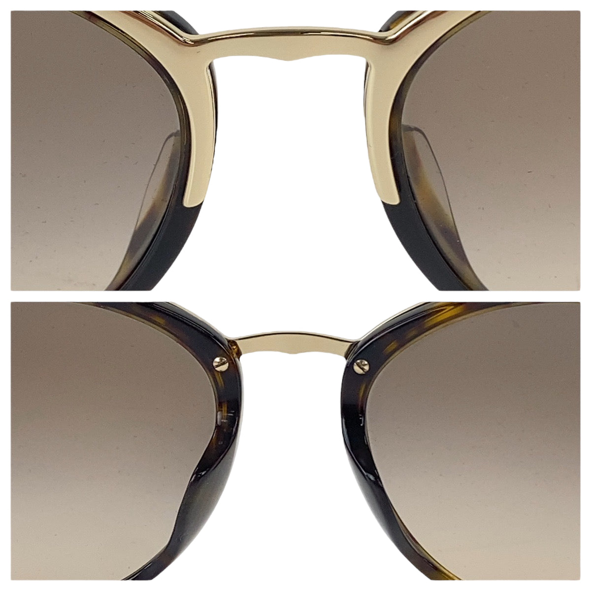 22169
PRADA プラダ マーブル ブラウン ゴールド金具 メタル / プラスチック SPR 66T F 54 20 2AU 3D0 145 2N サングラス メガネ フォックス レディース A20