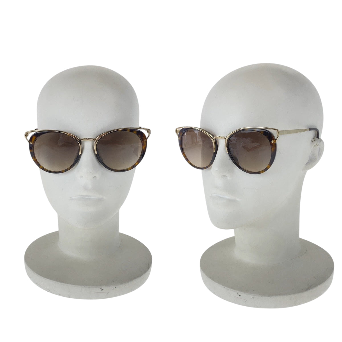 22169
PRADA プラダ マーブル ブラウン ゴールド金具 メタル / プラスチック SPR 66T F 54 20 2AU 3D0 145 2N サングラス メガネ フォックス レディース A20