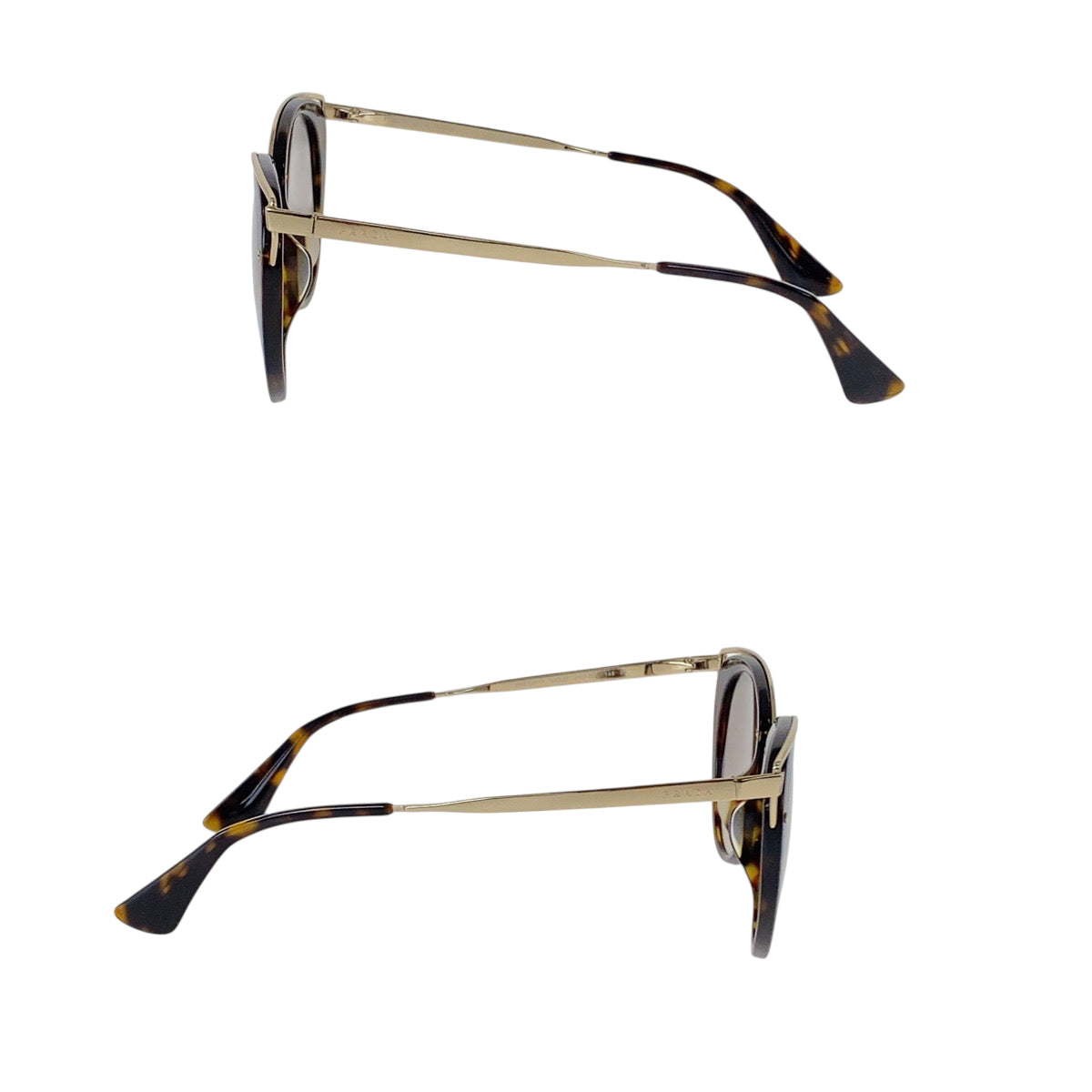 22169
PRADA プラダ マーブル ブラウン ゴールド金具 メタル / プラスチック SPR 66T F 54 20 2AU 3D0 145 2N サングラス メガネ フォックス レディース A20