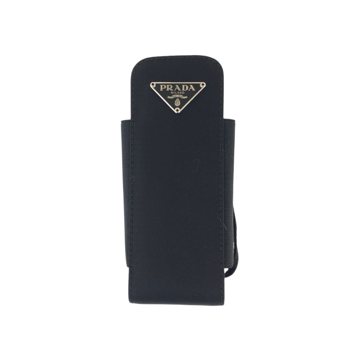 22170
PRADA プラダ テスート 三角ロゴプレート ブラック 黒 シルバー金具 ナイロン 携帯ケース シガレットケース IQOSケース 男女兼用 メンズ ABP2