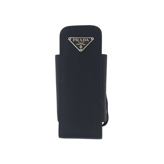 22170
PRADA プラダ テスート 三角ロゴプレート ブラック 黒 シルバー金具 ナイロン 携帯ケース シガレットケース IQOSケース 男女兼用 メンズ ABP2