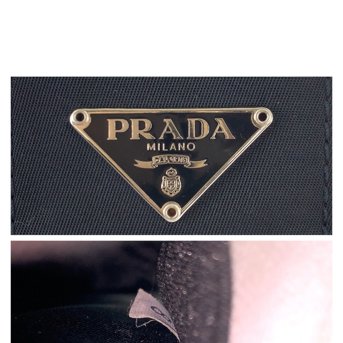 22170
PRADA プラダ テスート 三角ロゴプレート ブラック 黒 シルバー金具 ナイロン 携帯ケース シガレットケース IQOSケース 男女兼用 メンズ ABP2