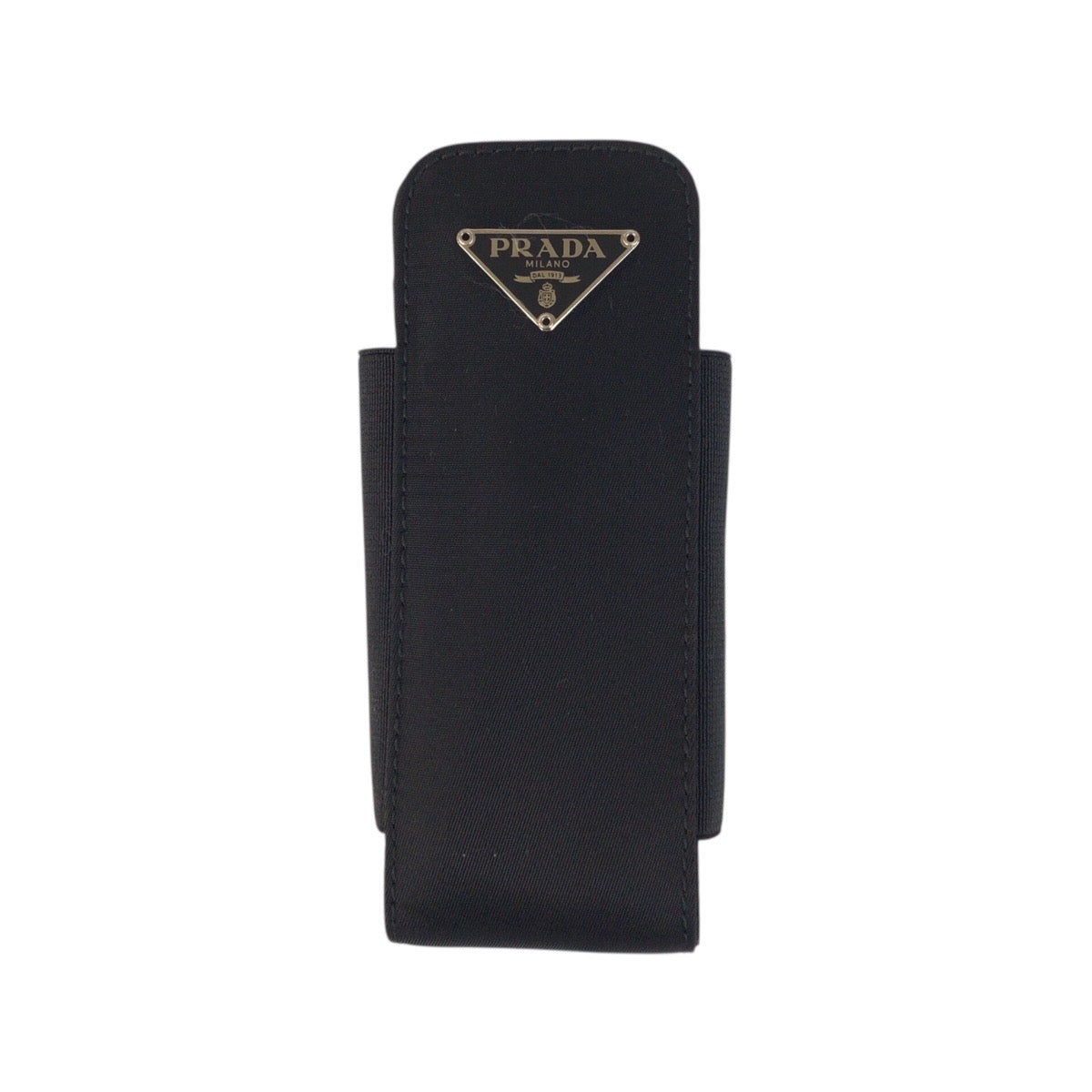 22171
PRADA プラダ 三角ロゴプレート テスート ブラック 黒 シルバー金具 ナイロン 小物ケース マルチケース アイコスケース レディース A2