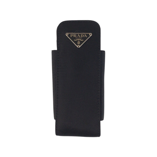 22171
PRADA プラダ 三角ロゴプレート テスート ブラック 黒 シルバー金具 ナイロン 小物ケース マルチケース アイコスケース レディース A2