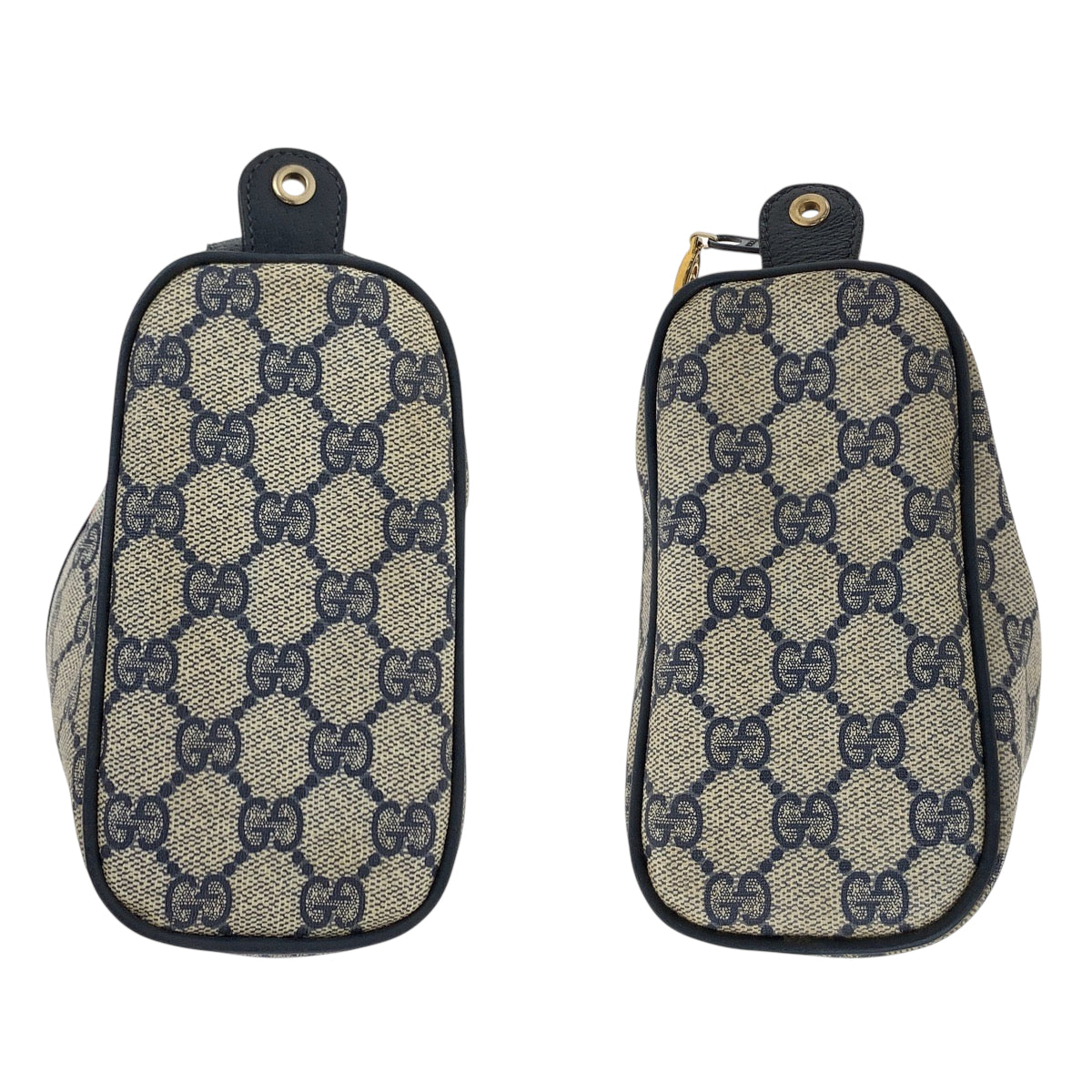 22176
GUCCI Vintage Sherry Line Gray Navy Gold Hardware GG Supreme Canvas 41 02 017 Clutch Bag Second Bag Men's AB15