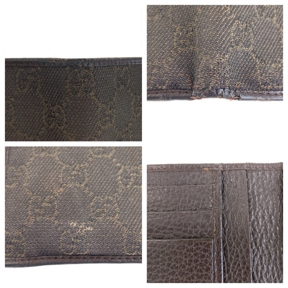 22180
GUCCI グッチ ブラウン ダークブラウン GGキャンバス 150403 2184 折財布 コンパクトウォレット メンズ B2