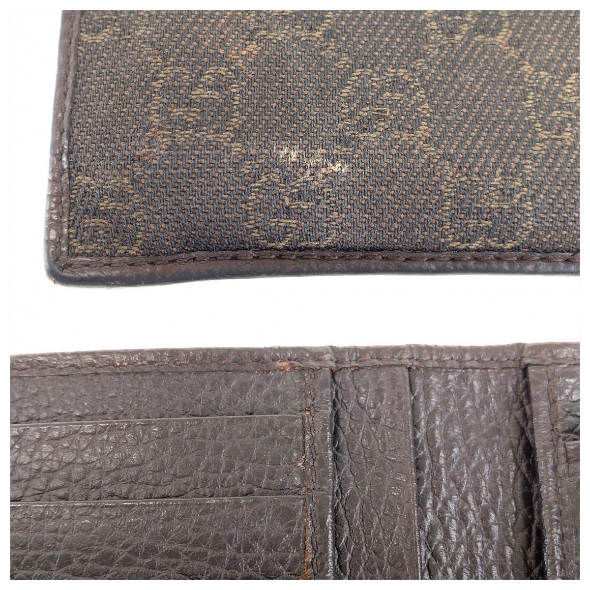 22180
GUCCI グッチ ブラウン ダークブラウン GGキャンバス 150403 2184 折財布 コンパクトウォレット メンズ B2