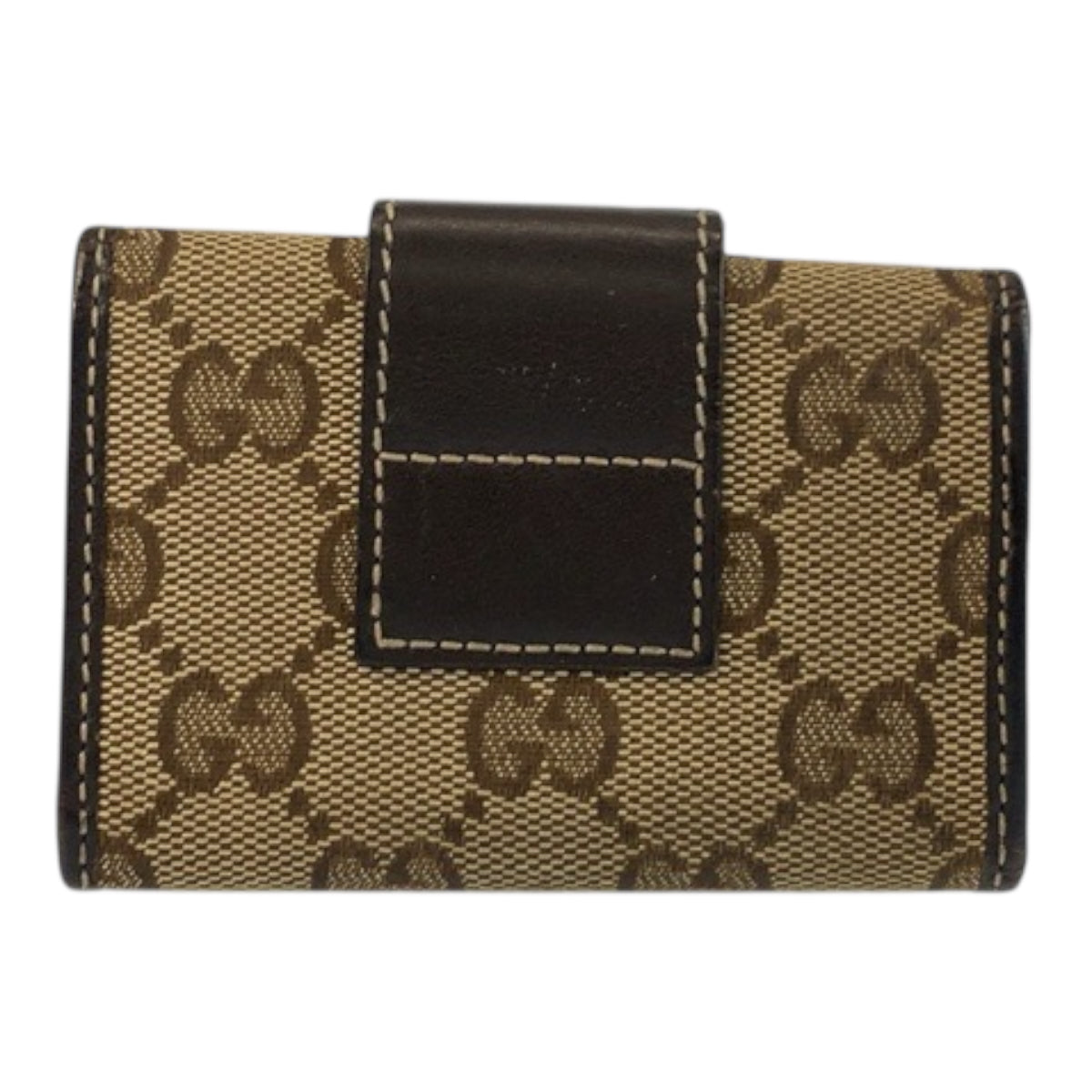 22181
GUCCI Beige Brown Gold Hardware GG Canvas / Leather 203551 Key Case 6 Hooks Women's B2