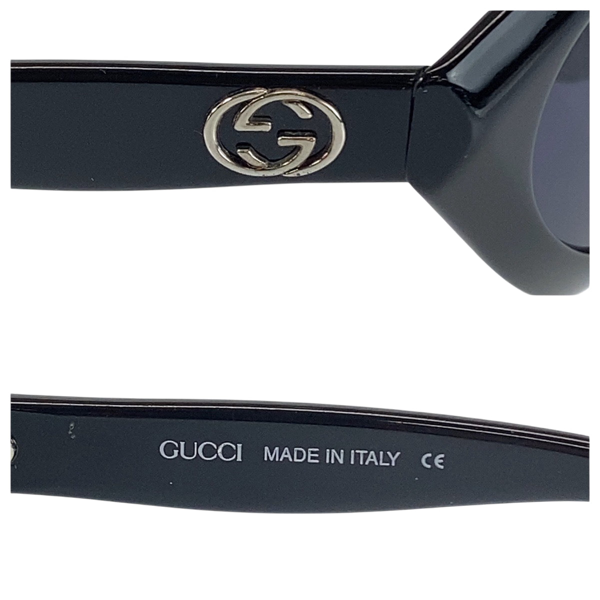 22182
GUCCI グッチ インターロッキング ブラック 黒 シルバー金具 プラスチック GG 2402/N/S 807 61□19 サングラス 男女兼用 オーバル レディース AB7