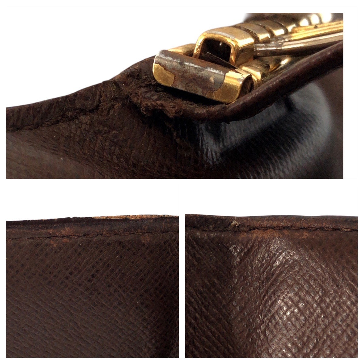 22185
LOUIS VUITTON ルイヴィトン ダミエ ミュルティクレ 6 ブラウン ゴールド金具 PVC N62630 キーケース 6連 男女兼用 レディース AB3