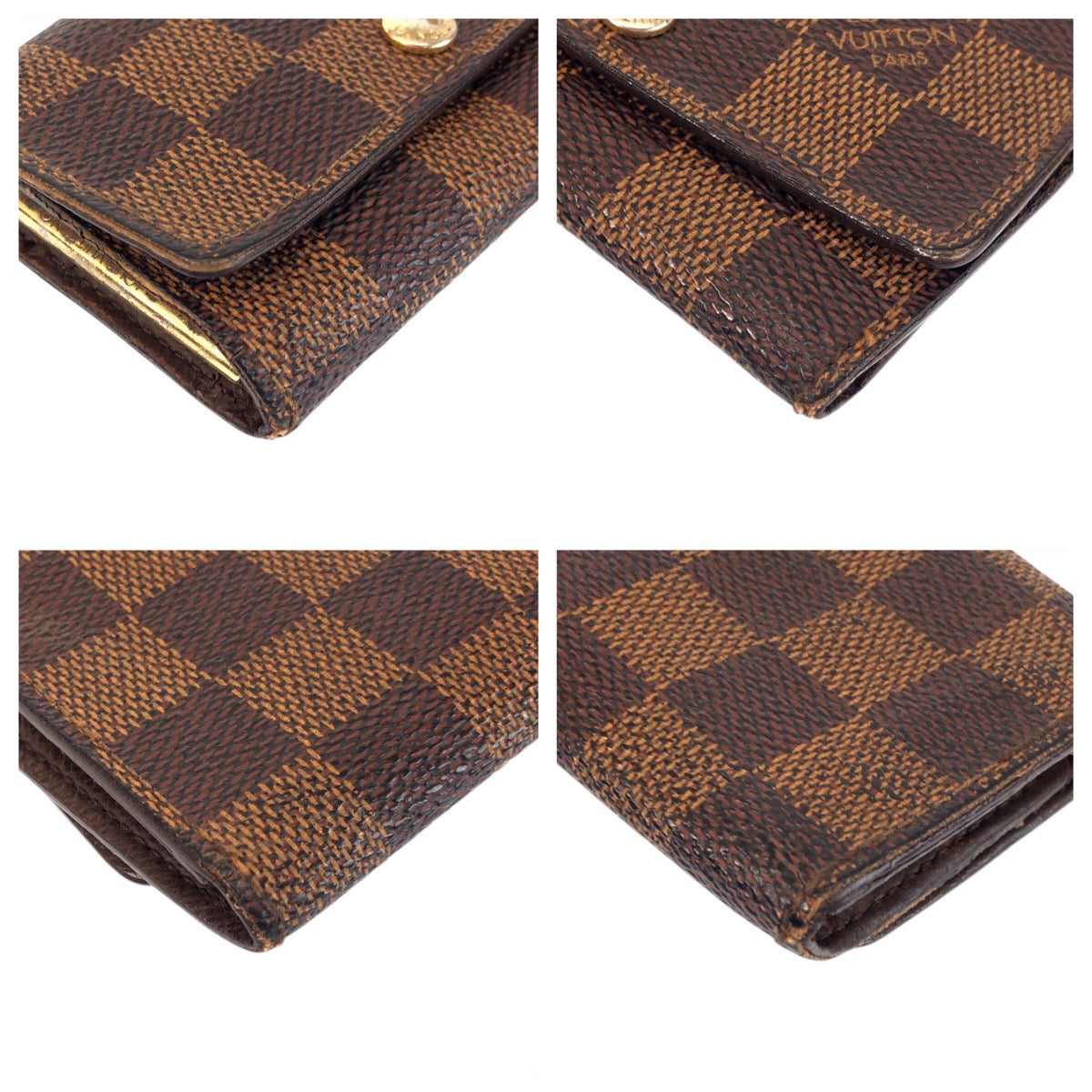 22185
LOUIS VUITTON ルイヴィトン ダミエ ミュルティクレ 6 ブラウン ゴールド金具 PVC N62630 キーケース 6連 男女兼用 レディース AB3