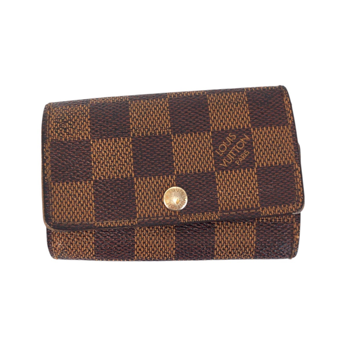 22185
LOUIS VUITTON ルイヴィトン ダミエ ミュルティクレ 6 ブラウン ゴールド金具 PVC N62630 キーケース 6連 男女兼用 レディース AB3