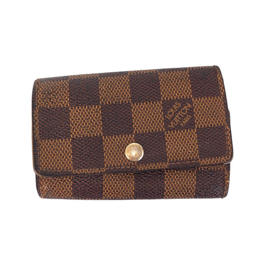 22185
LOUIS VUITTON ルイヴィトン ダミエ ミュルティクレ 6 ブラウン ゴールド金具 PVC N62630 キーケース 6連 男女兼用 レディース AB3