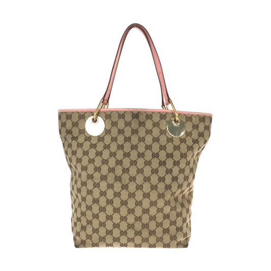 22187
GUCCI グッチ ブラウン ベージュ ピンク GGキャンバス / レザー 120836 トートバッグ ショルダーバッグ レディース AB10