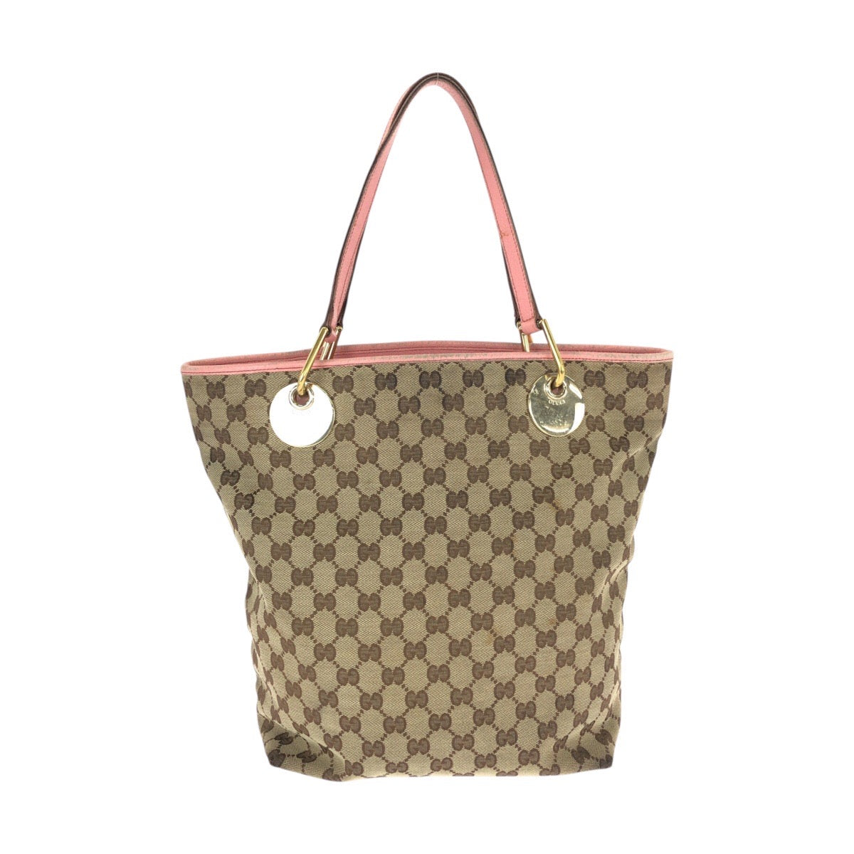 22187
GUCCI グッチ ブラウン ベージュ ピンク GGキャンバス / レザー 120836 トートバッグ ショルダーバッグ レディース AB10