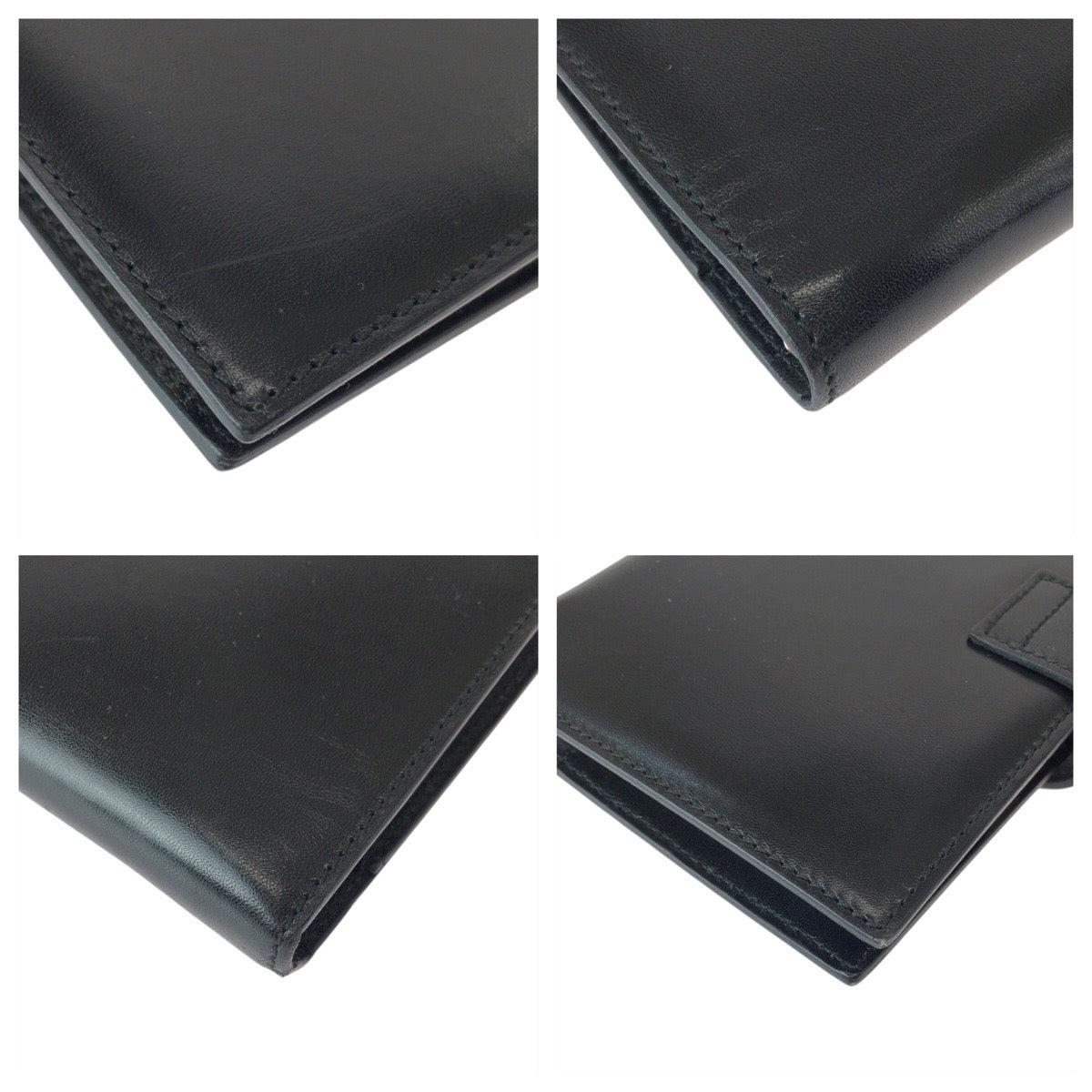 22190
GUCCI Black Silver Hardware Leather 031 0416 1066 Agenda Cover Men's ABP7