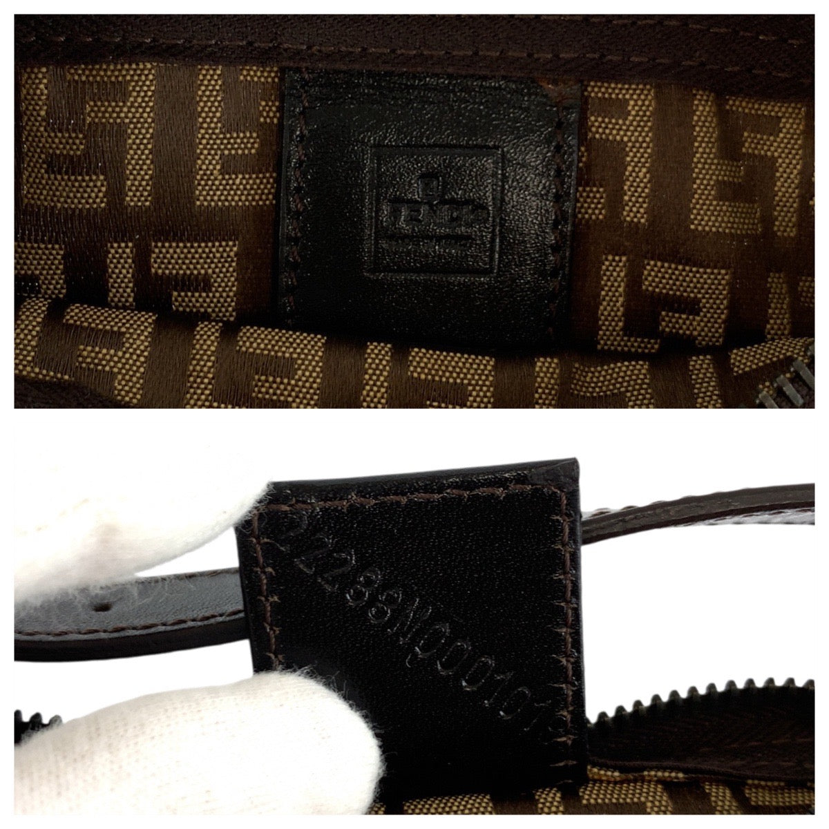 22192
FENDI フェンディ ズッキーノ ベージュ ブラウン シルバー金具 キャンバス / レザー 22288N0001019 ハンドバッグ レディース ABP35