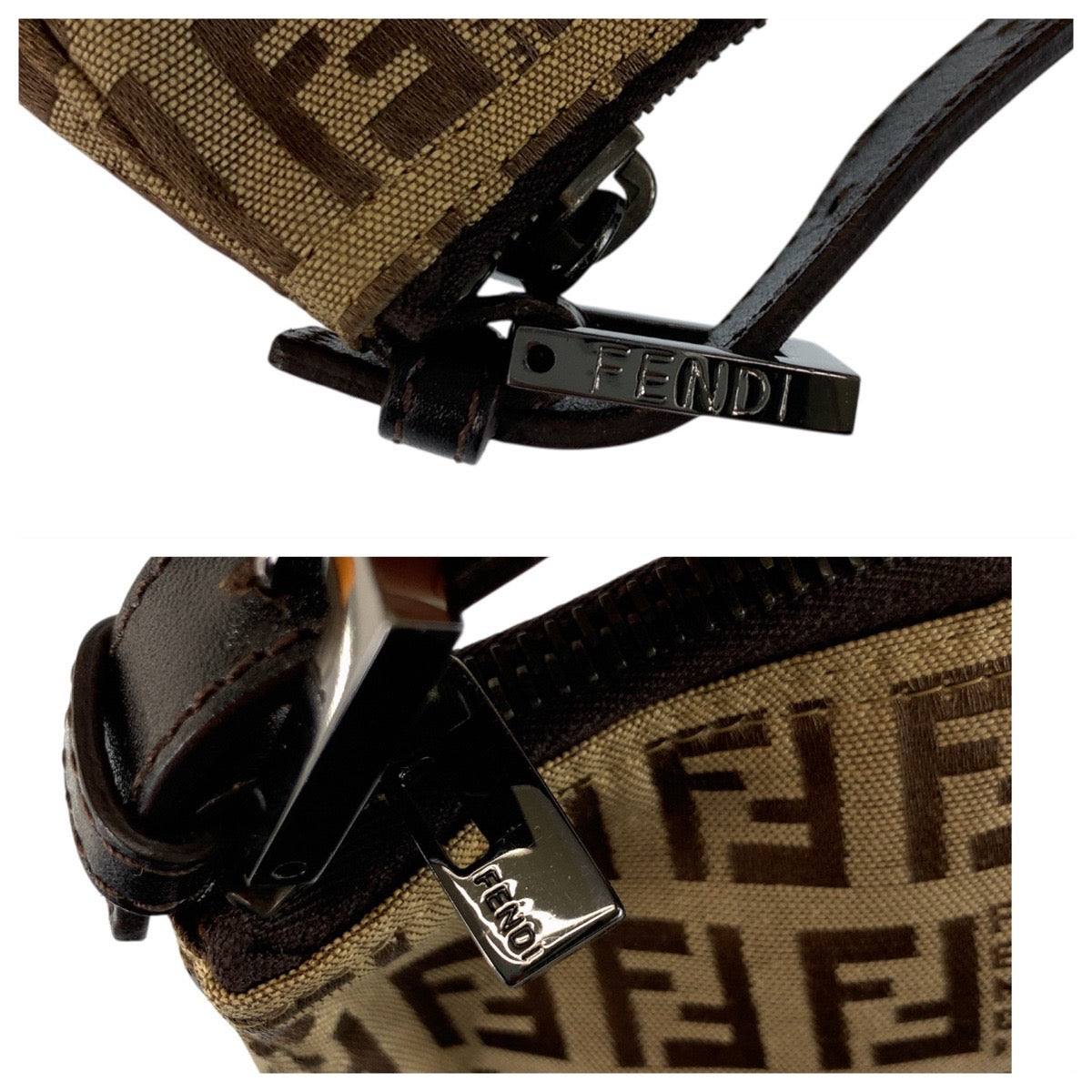 22192
FENDI フェンディ ズッキーノ ベージュ ブラウン シルバー金具 キャンバス / レザー 22288N0001019 ハンドバッグ レディース ABP35